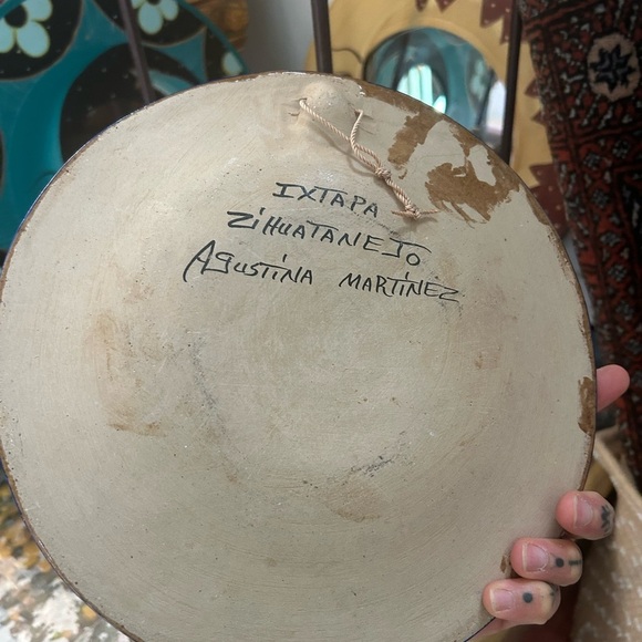 Mexican Painted Plate 10” Plate Dish  Art Hanging Wall Art - Picture 15 of 16